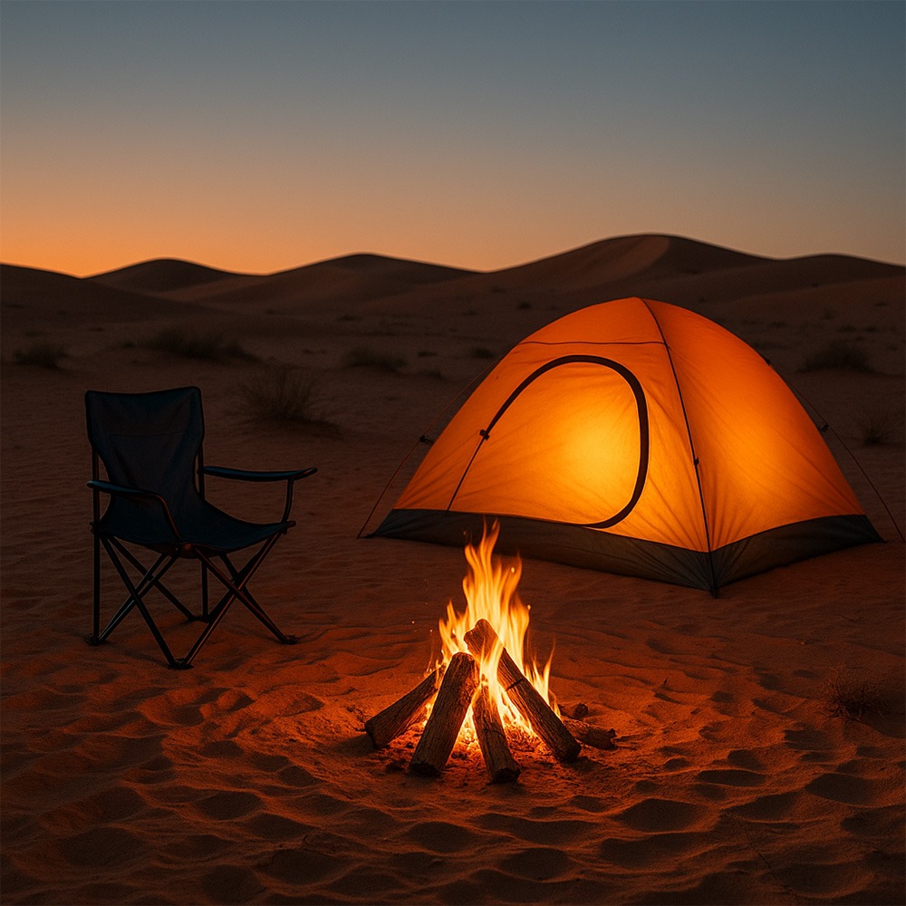 → Tent and Sleeping beds